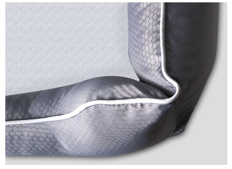 Removable Washable Dog and Cat Bed – Grey Plush Pet Sofa for Medium & Large Pets DOG n KITTY