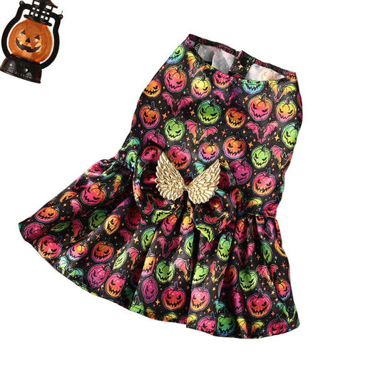 Small Angel Wings Halloween Dress for Dogs & Cats – Pet Costume with Bat or Pumpkin Variant UK PET HOUSE