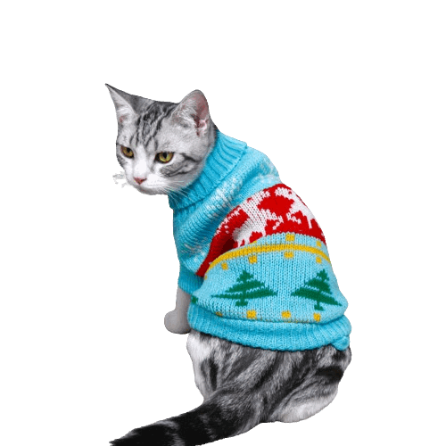 Dog Cat Sweater Pet Christmas Knitting High Collar Clothes UK PET HOUSE