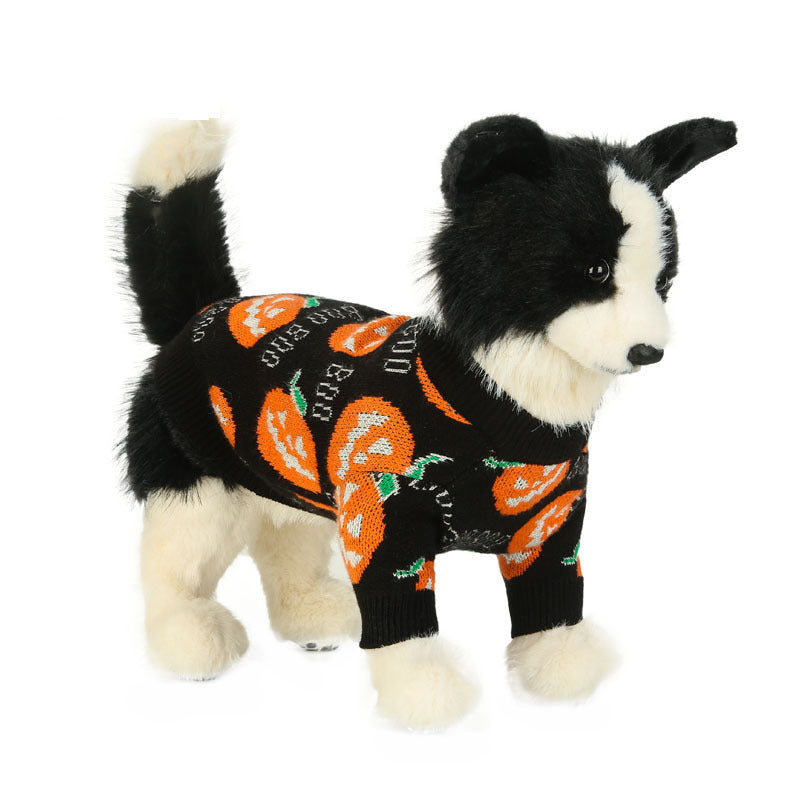 Halloween Pumpkin Sweater for Dogs & Cats – Festive Pet Outfit UK PET HOUSE