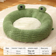 Little Frog Pet Bed – Warm Plush Nest for Small Cats & Dogs (Up to 5 kg), Cozy Autumn Winter House Prowise Healthcare