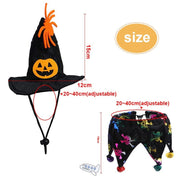 Pet Dog Cat Halloween Bell Collar & Pumpkin Design Hat Set Unbranded