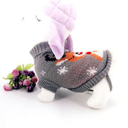 Pet Dog Cat Christmas Maple Snowflake Turtleneck Knitted Sweater Pet Clothes UK PET HOUSE