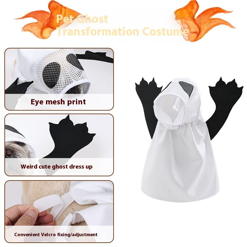 Halloween Ghost Costume for Dogs & Cats – Pet Party Outfit DOG n KITTY