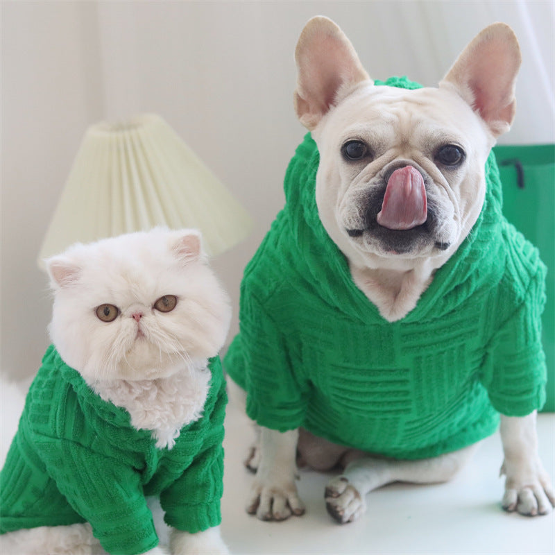 Pet Cat Dog V Green Terry Cloth Christmas Clothes Unbranded