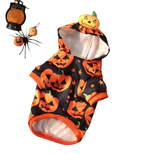 Pet Cat Dog Halloween Classic Pumpkin Skirt & Halloween Pumpkin Sweater Hoodie Unbranded
