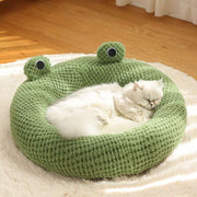 Little Frog Pet Bed – Warm Plush Nest for Small Cats & Dogs (Up to 5 kg), Cozy Autumn Winter House UK PET HOUSE