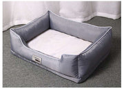 Removable Washable Dog and Cat Bed – Grey Plush Pet Sofa for Medium & Large Pets UK PET HOUSE