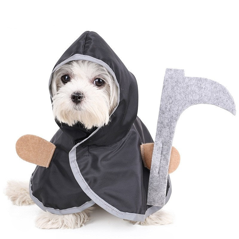 Halloween Pet Cloak – Spooky Death Cape Costume for Cats & Small Dogs UK PET HOUSE
