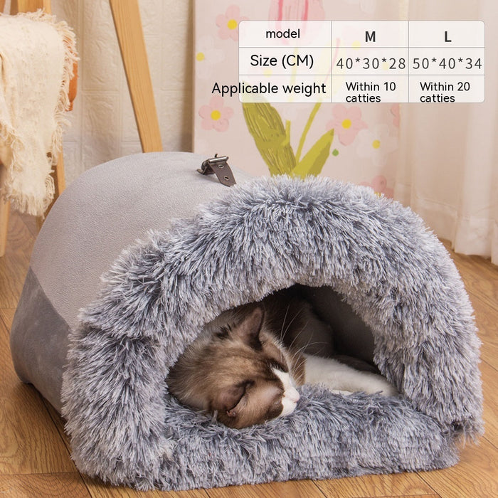 Cozy Portable Pet Nest – Moisture-Proof Warm Bed for All Seasons UK PET HOUSE