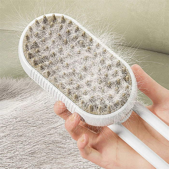 3-in-1 Electric Pet Steam Brush – Grooming Comb with Spray & Massage DOG n KITTY